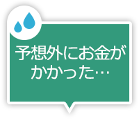 予想外にお金がかかった